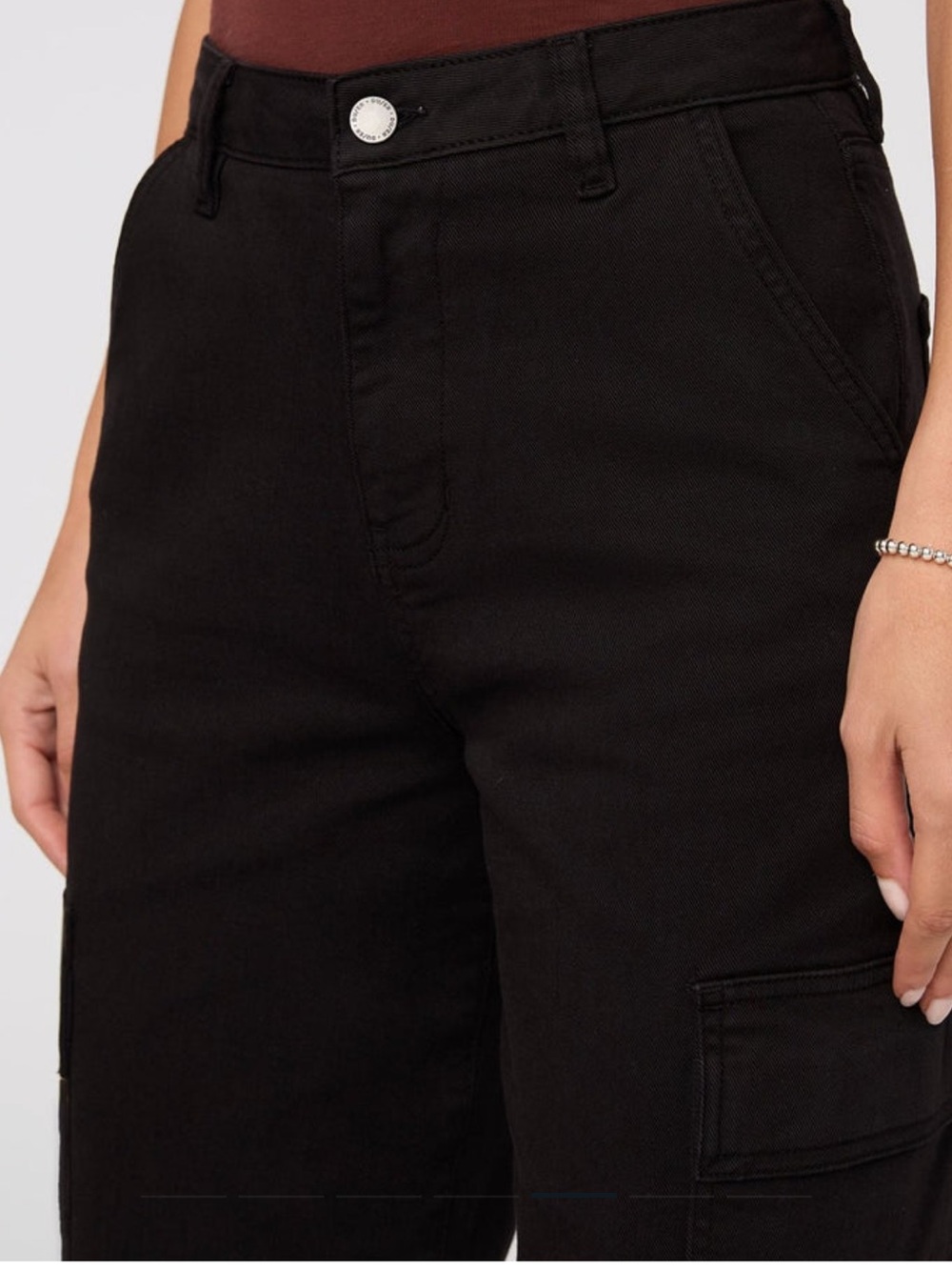 NWT Duer Du/er Women’s  LuxTwill Cargo Pants Black Cargo Straight-Leg - Picture 4 of 9